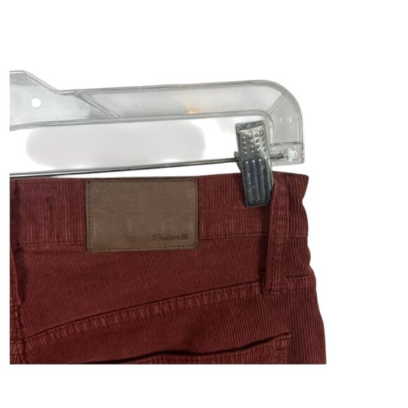 Madewell Cali Demi-Boot Jeans in Thin Corduroy Button-Front Edition Rust Red - Picture 5 of 7